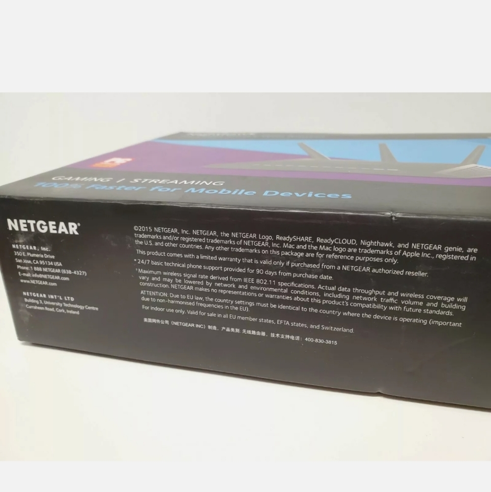 NETGEAR Nighthawk AC1900 (R7000) Smart Dual-Band Wi-Fi Router Gaming - Picture 6 of 6